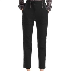 Maje Paco Tonal Side Tuxedo Stripe Black Pants in size EU 38 or Medium